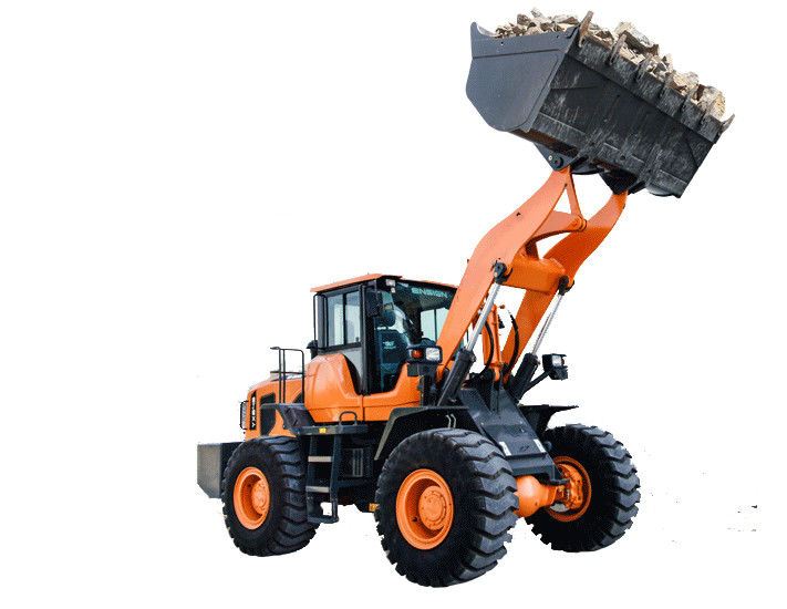 Automatic Yellow Back Hole Loader , 4WD Steel Tracked Backhoe Loader
